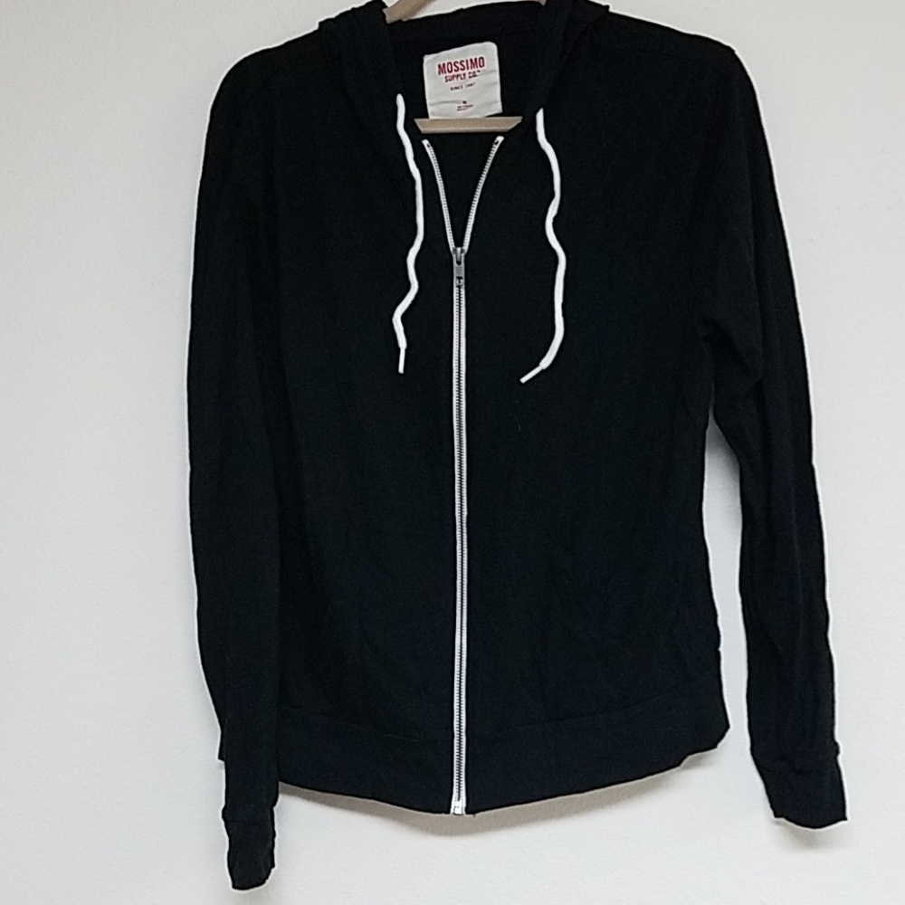 Plain black full zip